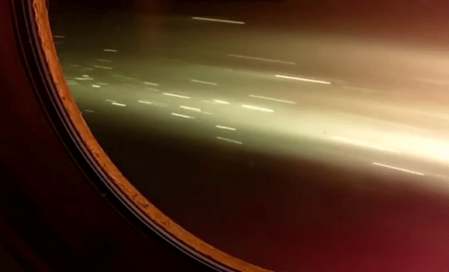 Screencap of Soyuz Capsule Reentry