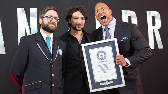 SanAndreas-Dwayne-Johnson-TheRock-selfies-record-headline_tcm25-379466
