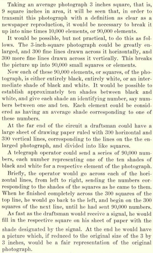 Extract from 'Electronic Television' by George H. Eckhardt, pages 49-50.